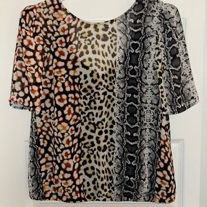 Express Multicolor Animal Print Blouse
